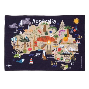 Tea Towel | Land Down Under | Australia Tea Towel | Land Down Under | Australia